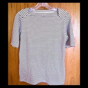 L.L. Bean striped short sleeved tee